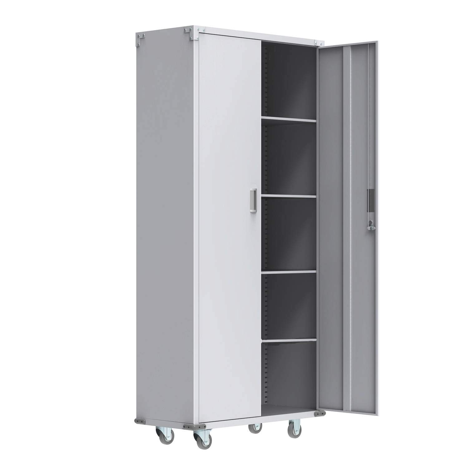 Buy VINGLI 72" Tall Metal Storage with Doors and 4 Adjustable
