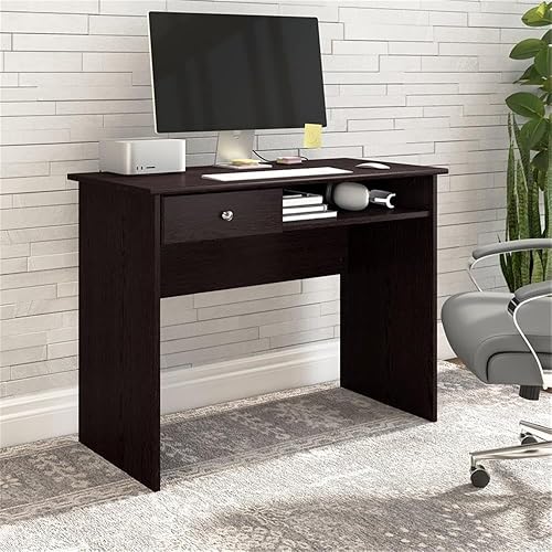 Miniatura 2 de Bush Furniture Cabot Escritorio pequeño de escritura para espacio de trabajo de oficina en casa, 40 W, roble espresso