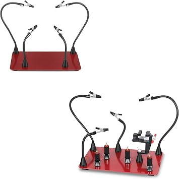 Magnetic Helping Hands, NEWACALOX Third Hand Helping Tool with 4 Soldering Helping Arms 2