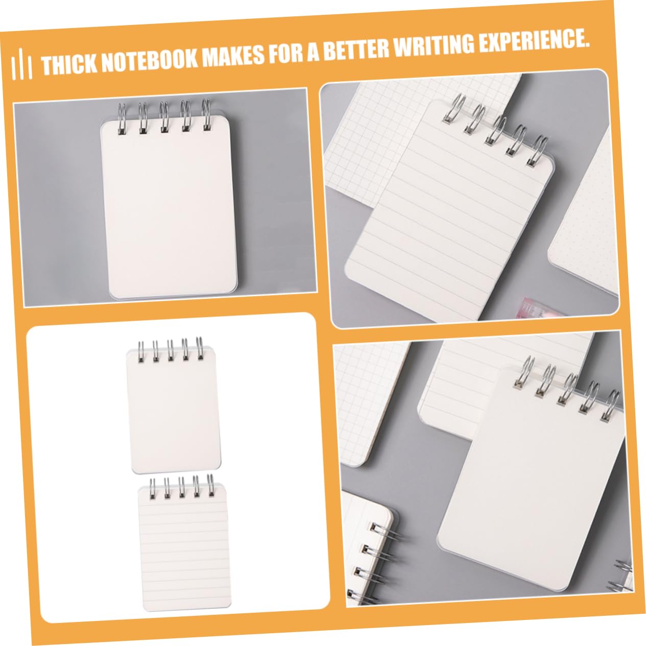 Operitacx 5 Ensembles Mini Cahier Carnet De Poche Ventilateurs Portables Cahier Spirale Cahiers En Vrac Cahiers Et Journaux Cahier À Spirale Mini-bloc-notes Blanche Le Fer 4 Pièces * 5