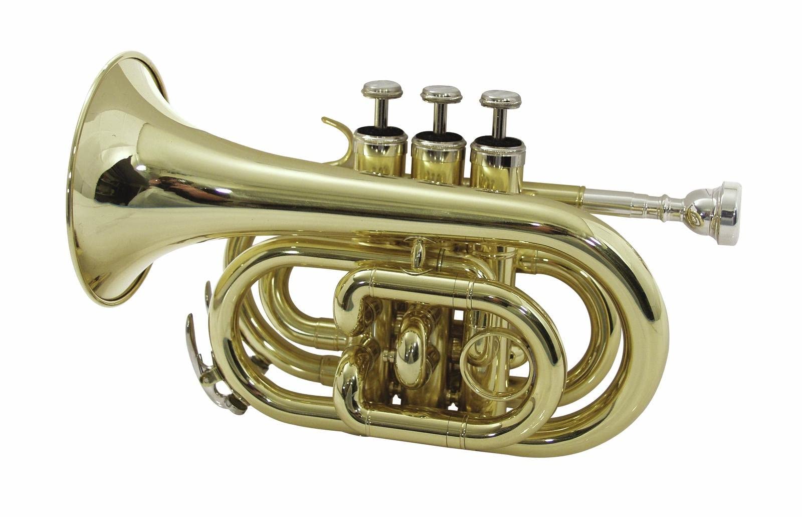 DIMAVERY TP-300 B-Pocket-Trompete, gold | Pocket B-Trompete für Show-Auftritte