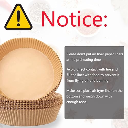 Miniatura 2 de NEW ELMIYAN Air fryer Disposable Paper Liner 63 Inches  16 CM  Grease and Waterproof Oven Round Sheets Nonstick Parchment Paper For Air Fryer Non