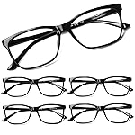 SIGVAN Ladies Reading Glasses Blue Light Blocking Spring Hinge Fashion Pattern Print Eyeglasses for Women (Black, 1.25, multiplier_x)