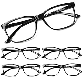 SIGVAN Ladies Reading Glasses Blue Light Blocking Spring Hinge Fashion Pattern Print Eyeglasses for Women (Black, 2.75, multiplier_x)
