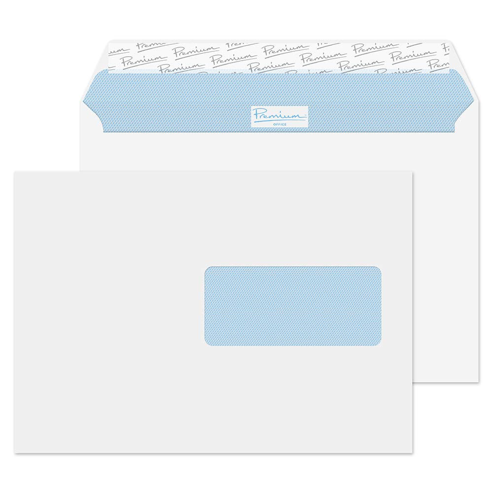 Premium Office Envelopes C5 229 (W) X 162 (H) Mm White 120 Gsm Pack Of 500
