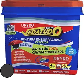 Tinta emborrachada vedatudo Grafite 4kg