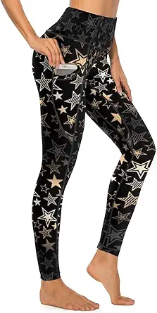 Cerburny High Waisted Exercise Yoga Pants with Pockets Workout Leggings for Women Running Pants