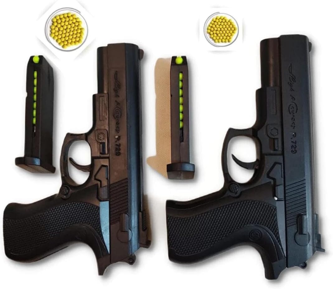 Hand Gun PUBG Pistol for Kids with 8 Round Reload 6mm BB Bullets (60 pc) Guns & Darts (Black) (SHIVRAJ)