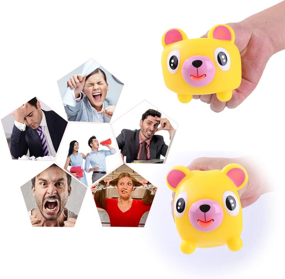 Squeeze Toy for Kids, Children's Decompression Toys, Release Adult Stress Screaming Toy Vocal Doll with Tigers Rabbits Bears Pigs Designs for Kids, Boys, Girls Autism & ADHD(1PCS Random Animals)