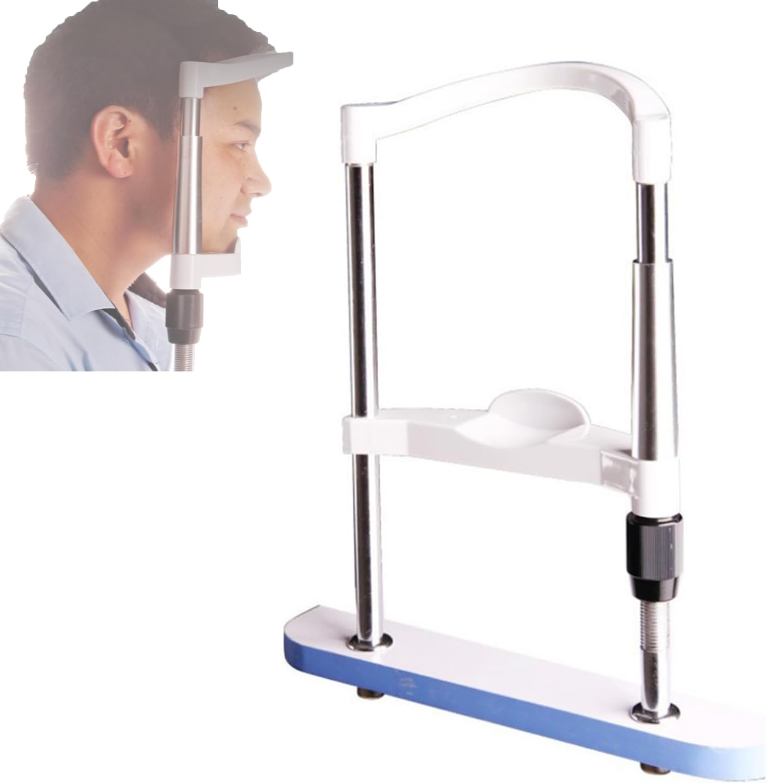 Lysdianpu Optometry Lifting Chin Bracket, Forehead Support Optometry Accessories, Distance From Chin Rest To Headrest:135-235Mm, Maximum Lift Adjustment 10Cm, Metal Plating Materials, Eye Training Equipment