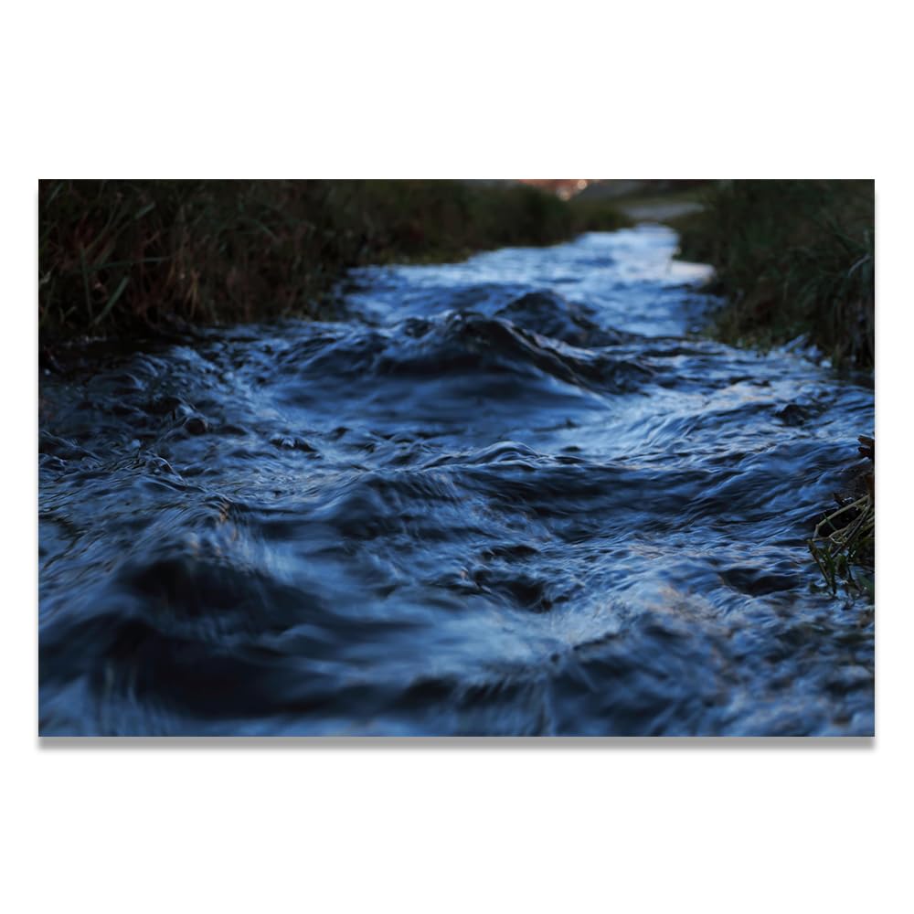 VHdfgTY Rushing WaterMountain Landscape Canvas Wall Art Nature Scenery Wall Decor for Home 80x120cm Unframed