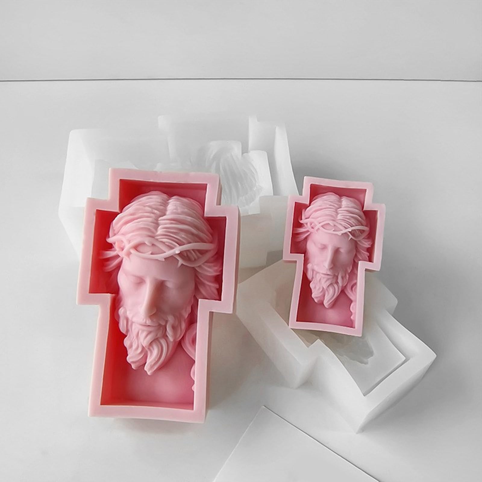 3D Cruces Estatua Molde de Silicona Único Busto Escultura Vela Moldes Resina Gitana Forma Mano Regalo Hecho A Mano Para Artesanía