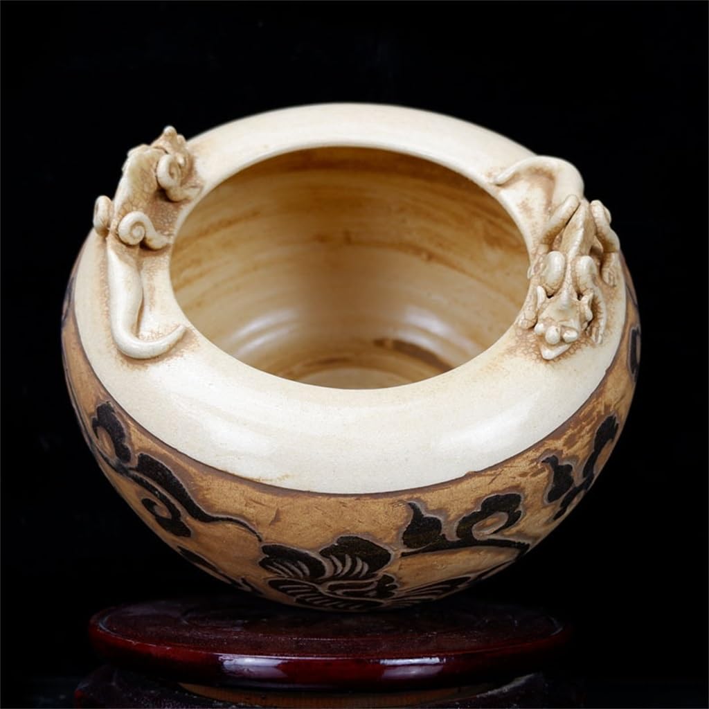 Amazon.co.jp: FUOEND 窯刻牡丹龍壺洗いと筆洗い 学者の部屋ぽこう