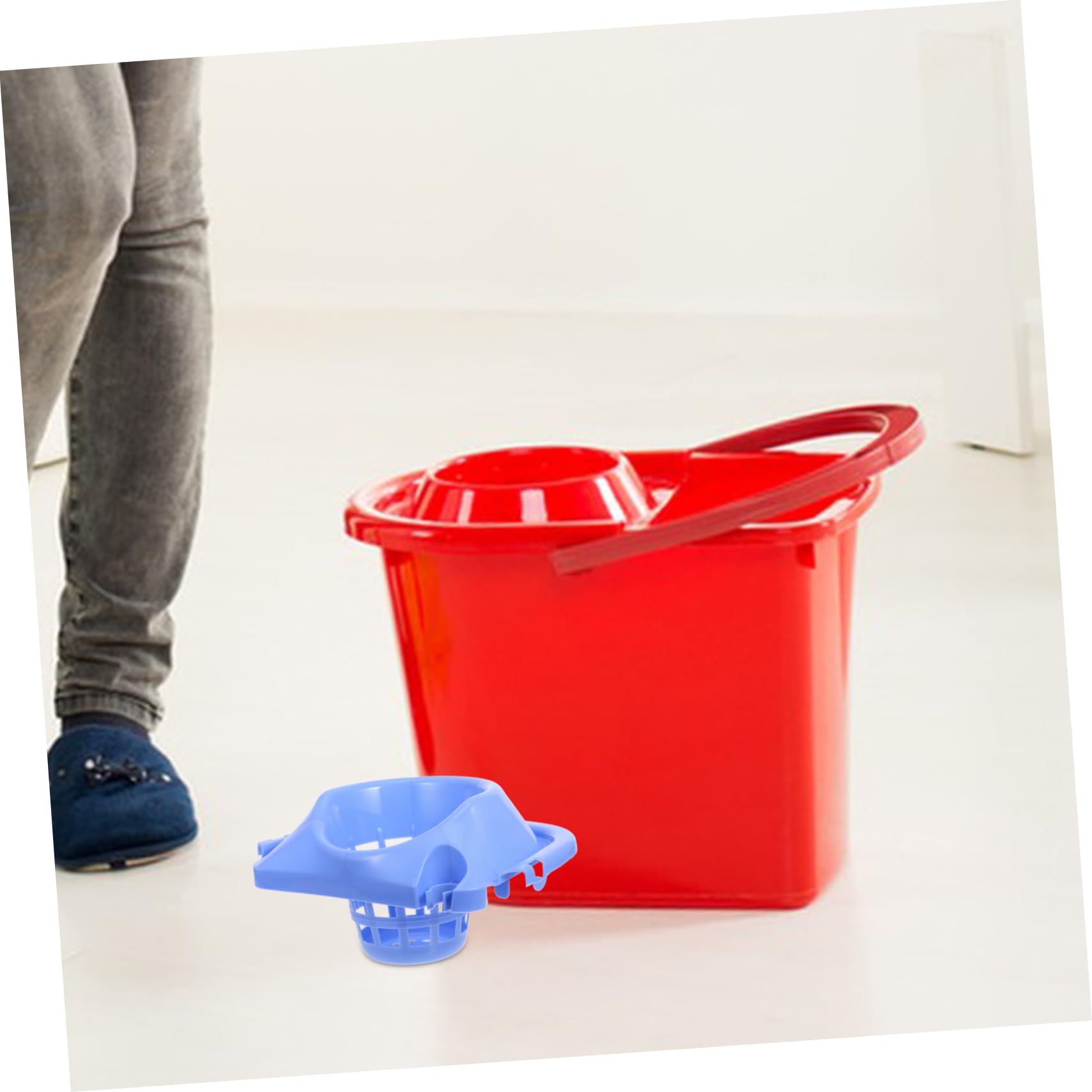 2 Piezas Cesta Exprimidora para Cubeta De Fregona Limpieza Balde Mop con Accesorios para Cubos De Fregar Cesta del Cubo De La Fregona Trapeador Cubo De La Cesta El Plastico Azul