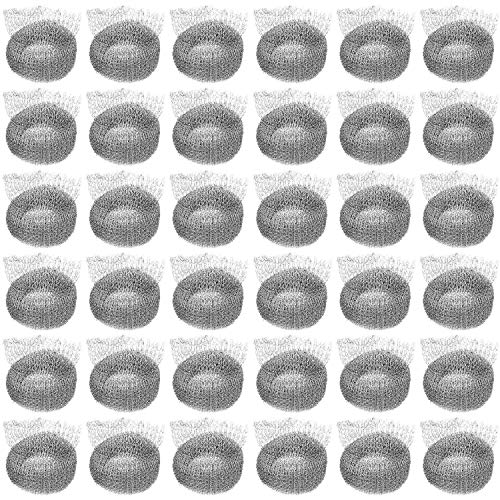 MANSHU 48 Pieces Galvanized Iron Washing Machine Lint Traps Snare Laundry Mesh Washer Hose Filter with 48 Pieces Cable Ties.