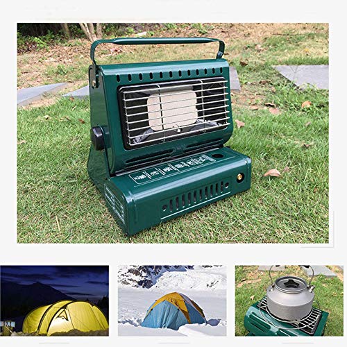 Draagbaar Terrasverwarming Voor Binnen Buitenshuis, Butaan Gaskachel Vloeibaar Gas 1300W Kachel Voor Camping Tent-groen… - Image 6