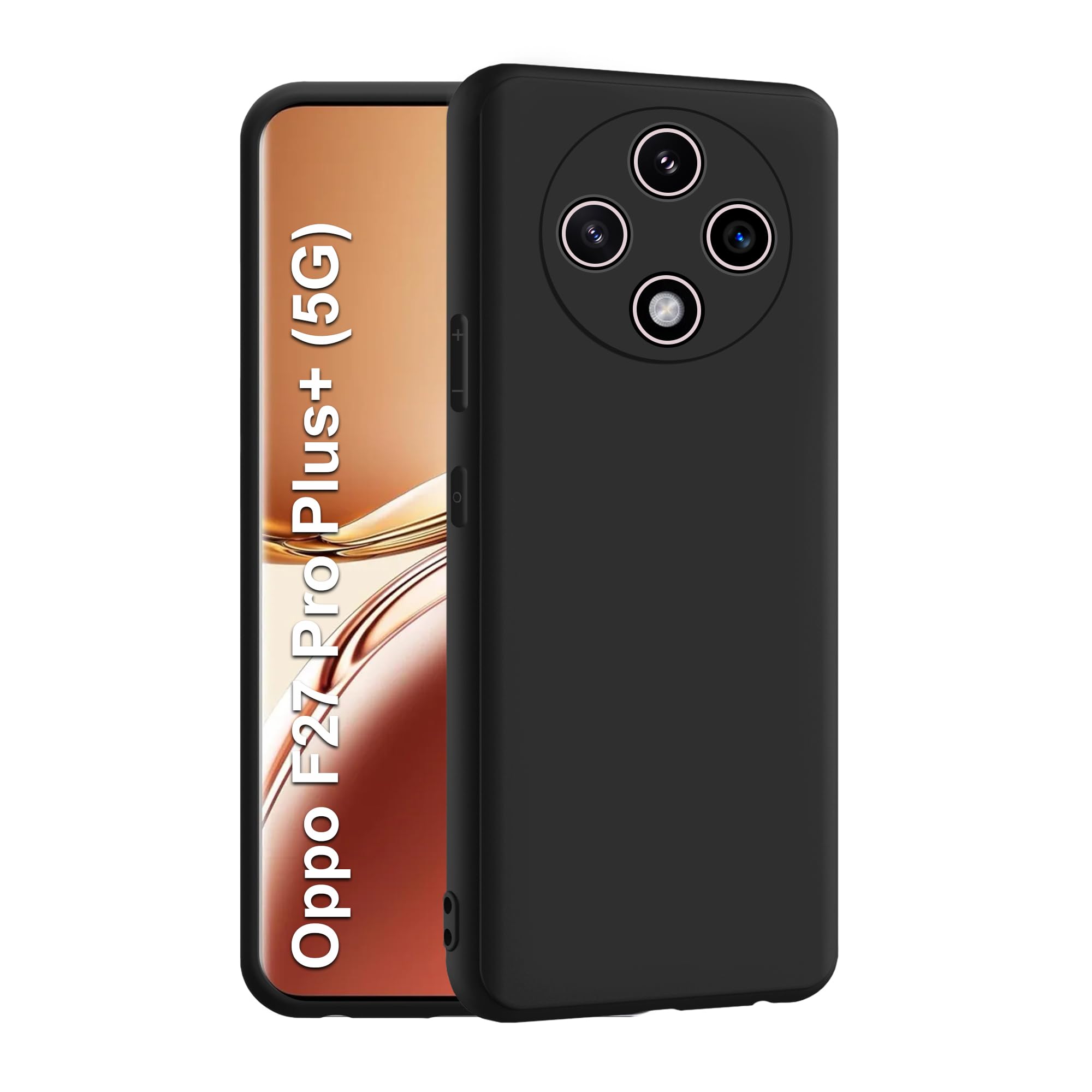 CEDO Oppo F27 Pro+ Plus (5G) Back Cover | Camera Bump Protection & Inner Velvet Fabric Lining | Ultra Slim Matte Soft Rubberised Case Cover (Black) (B0D83SYKLB) Amazon Price History, Amazon Price Tracker