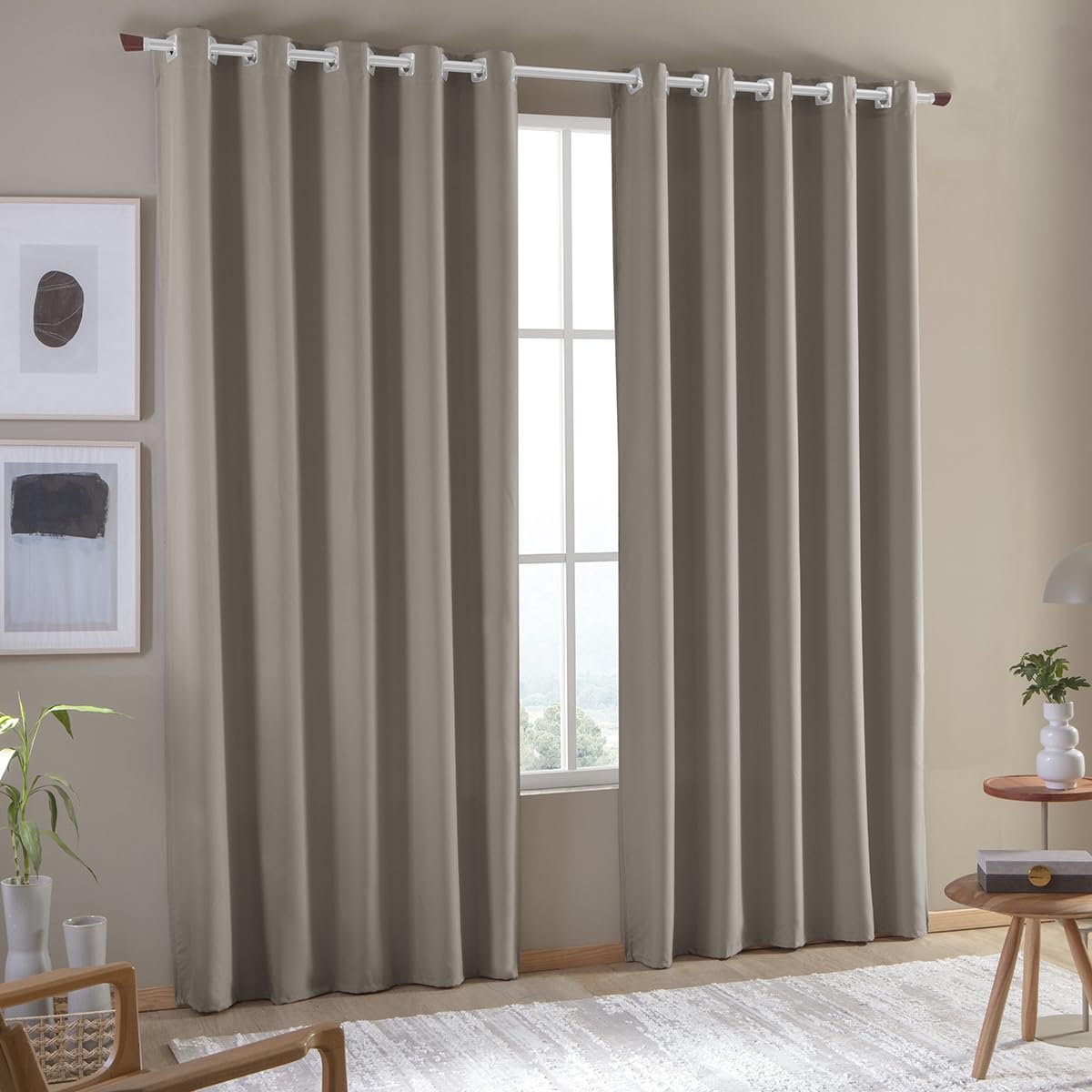 Cortina Blackout PVC 2,80 m x 2,30 Corta 100% a luz (Avelã)