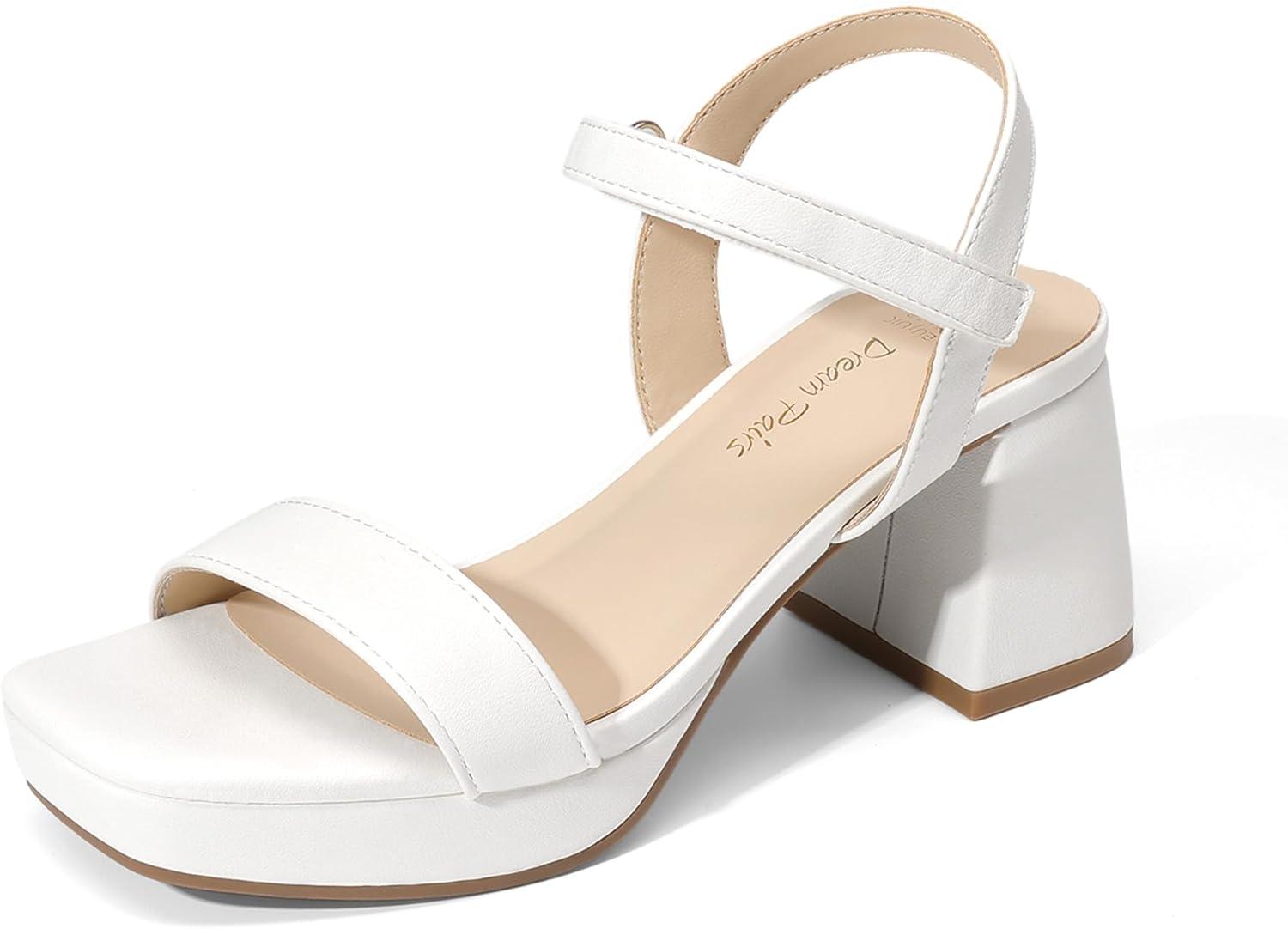 DREAM PAIRS Girls Sandals Open Toe Low Block Chunky Heels Sandals Party Dress Pumps Shoes for Little Big Kid