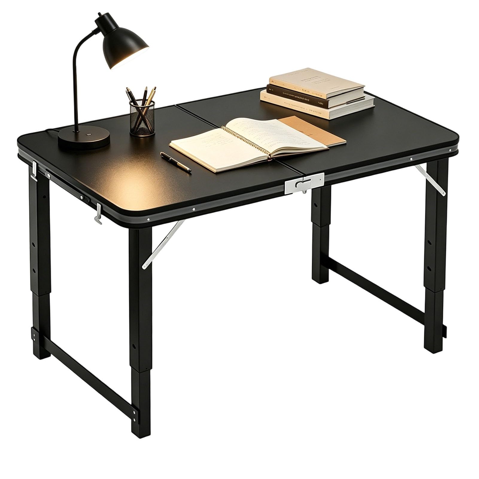 Table de camping pliable en aluminium 100 cm à hauteur réglable