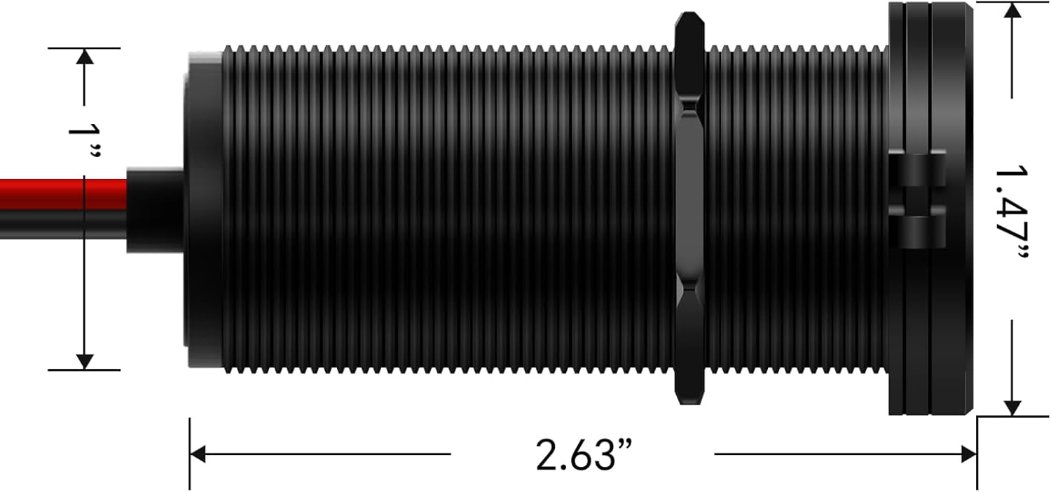 for Starlink Mini 12V Power Adapter Recessed Mount, DC 12V to 30V Step Up Converter Waterproof & Aluminum, Power Supply Starlink Mini Accessories for RV, Boat, Camper, Off-Grid Use