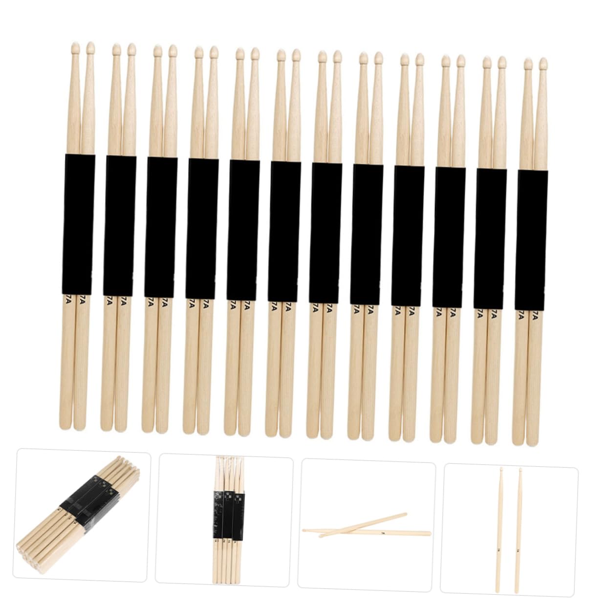 SUPVOX 12 Paare Ahorn Drumsticks Langlebige Percussion Sticks für Erwachsene Rutschfester Griff für Anfänger und Profis Geeignet für Orchesterübungen