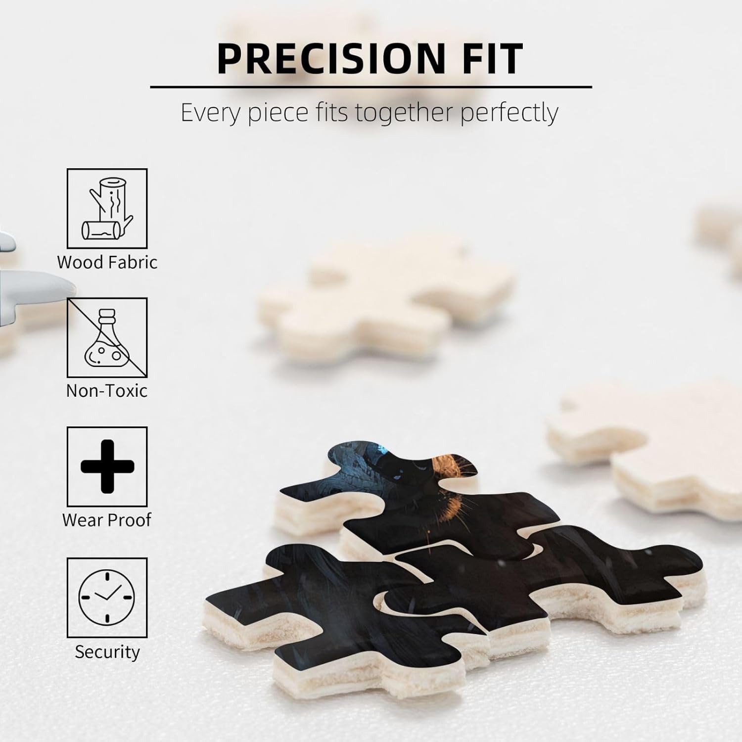 500 Piece Jigsaw Puzzle for Adults Personalized Picture Puzzle Fantasy Wolf Customized Wooden Puzzle for Family, Birthday, Wedding, Game Nights Gifts, 20.4"x15"