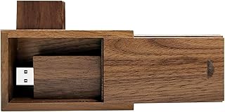Wood USB Flash Drive with Wooden Gift Box TATMOHIK 64GB USB 3.0 Wedding Wood Flash Drive Box Walnut Wooden Thumb Drive for Keepsakes for Wedding/Birthday/Valentines Day