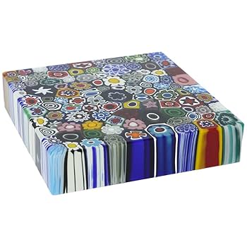 Murano Glass ムラーノガラスペーパーウエイト ミルフィオリ　約6cm Murano Glass ムラーノガラスペーパーウエイト ミルフィオリ 約