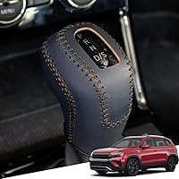 Vista 13 de Great-luck Funda Protectora de Perilla de Palanca de Cambios Automática de Cuero Genuino con Moldura, Accesorios Interiores Personalizados