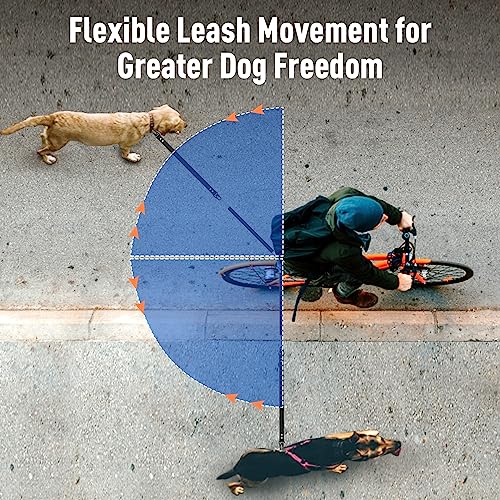 Laisse de vélo pour 2 chiens à libération rapide et flexible