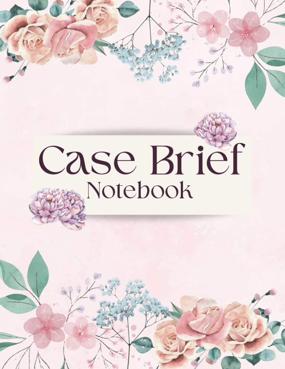 Case Brief Notebook pink: using IRAC Method for Law Students | Legal Study Aid Organizer with Trial and Criminal/Civil Analysis) - 110 pages | Large Print Size 8.5 x 11
