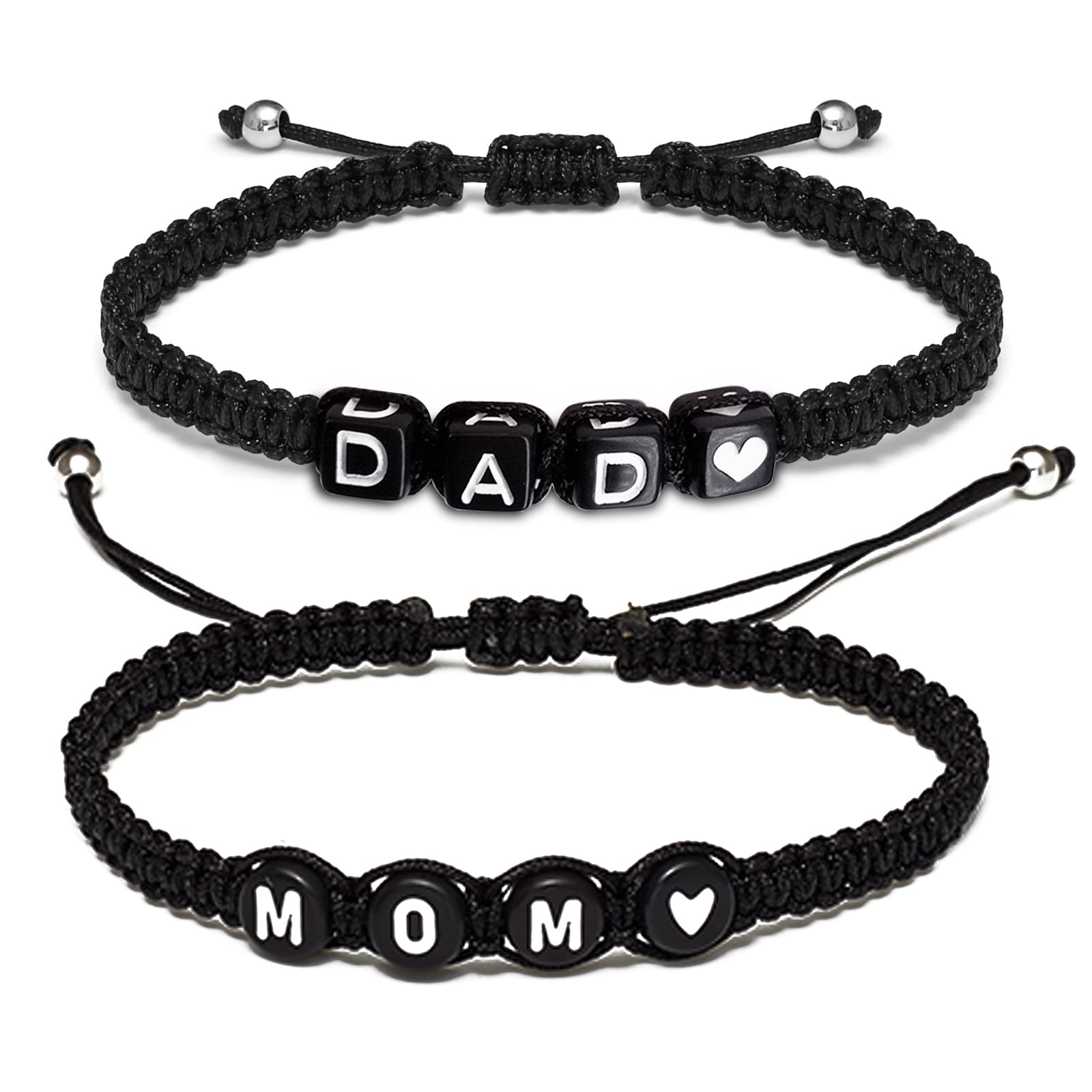 Braided Rope Bracelet Adjustable Jewelry for Family Sisters Mom Grandma BFF