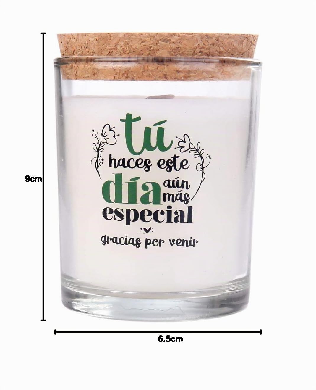 Lote de 20 Velas Frases Gracias por Venir - Velas, velitas para Detalles, Regalos y Recuerdos para Bodas, Bautizos, Comuniones y Cumpleaños