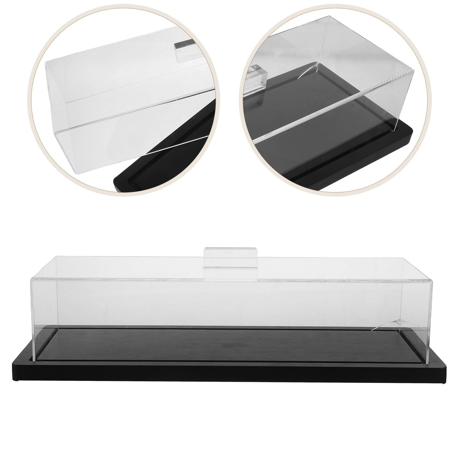 Operitacx Plateau de Service Rectangulaire avec Couvercle, Bois Foncé