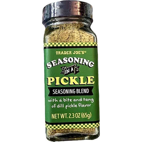 Trader Joe Condimento en pepinillo, sabor a pepinillo de eneldo (paquete de 1)