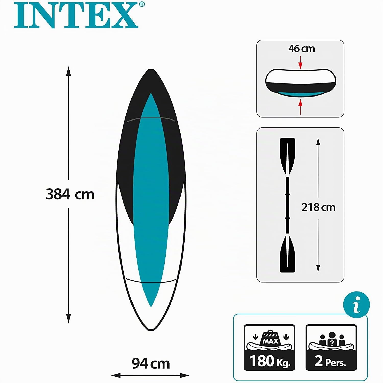 Intex - Aufblasbarer Kajak