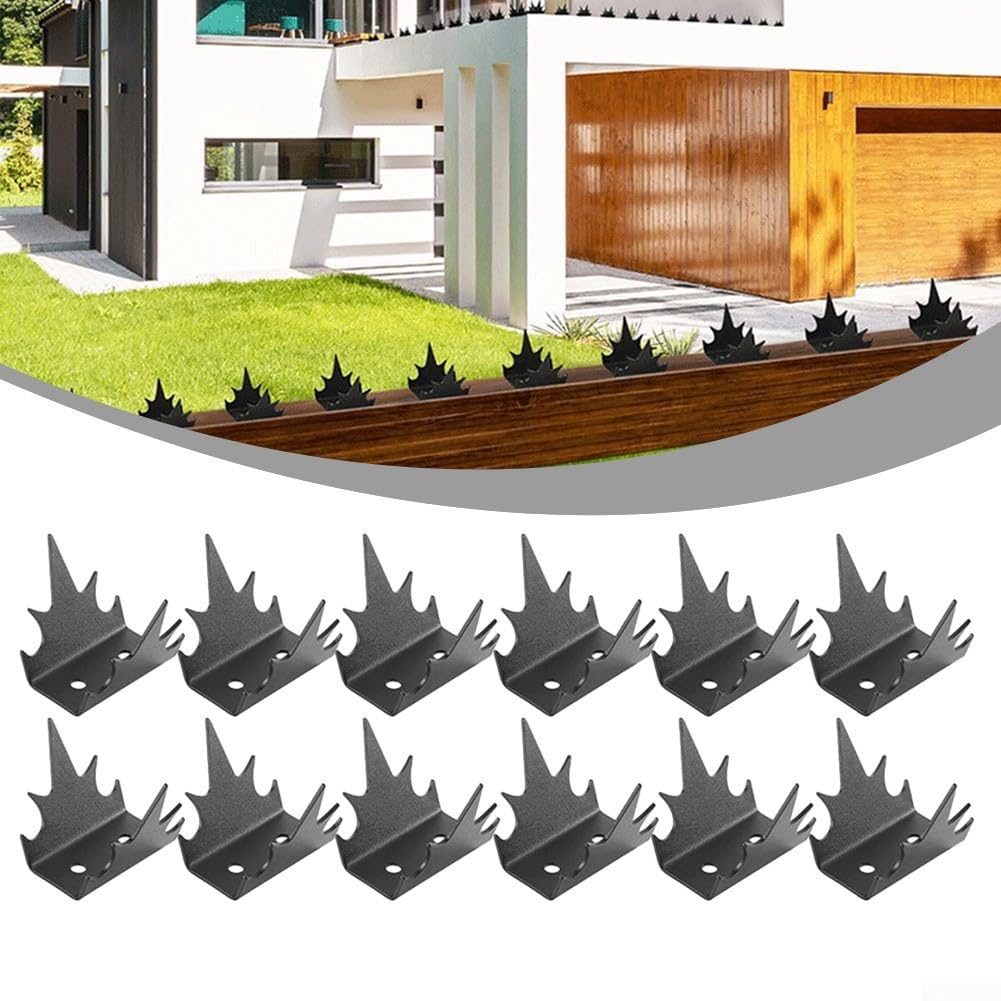 Intruder Deterrent Fence Wall Spikes 12pc Security Fence Spikes, Anti Climb, Bird , Stop Thief, Fence or Wall Decoration