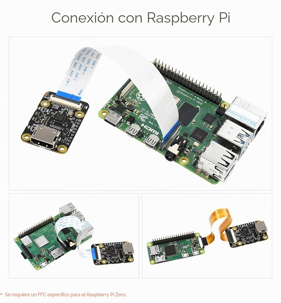 Waveshare HDMI to CSI Adapter for Raspberry Pi Series, HDMI Input Bridge, for PIKVM Project, Up To 1080p@30fps Support from HDMI Input, Backward Compatible