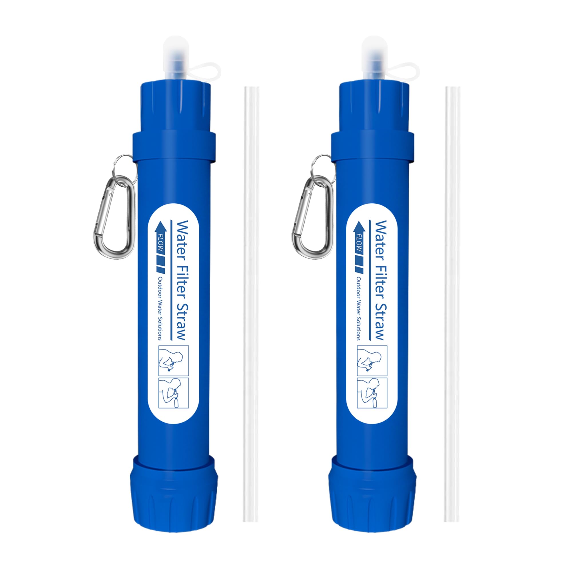 Pajita de filtro de agua personal, purificador de agua portátil de 4 etapas certificado NSF, sin BPA, equipo de supervivencia de filtración de agua de emergencia para senderismo, camping