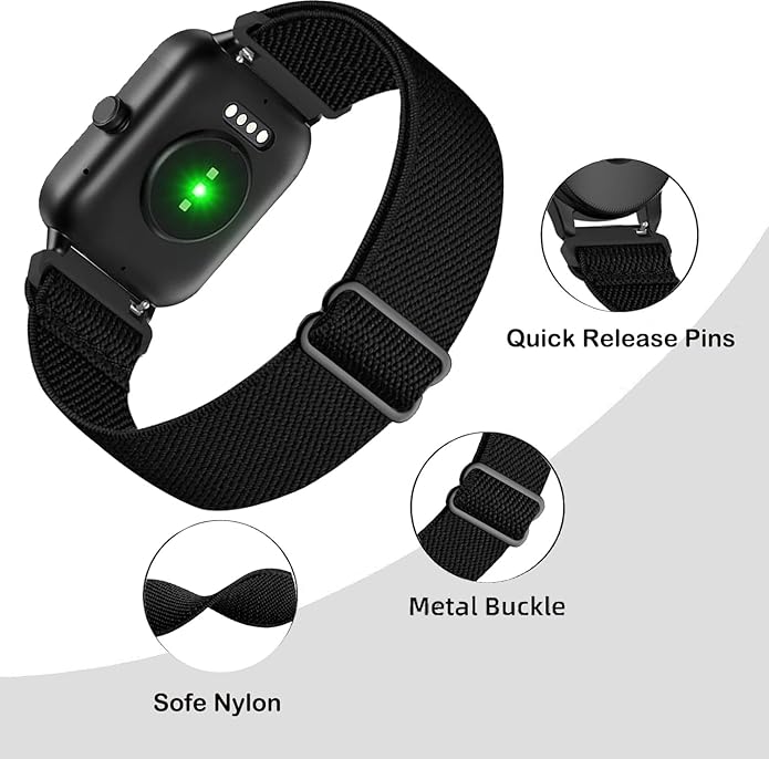 4 Pack Correas Elásticas de Nylon para Reloj Inteligente 22mm miniatura 3