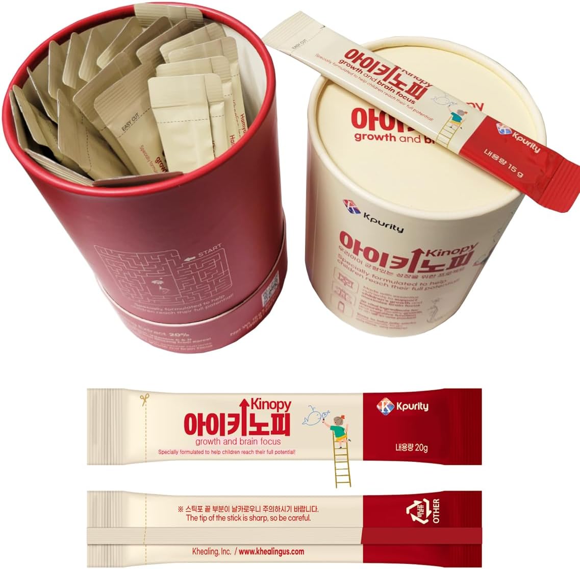 KPurity Children's Growth Specially Formulated Wild Ginseng Jelly Sticks - 30Sticks (450g, 1, Count)