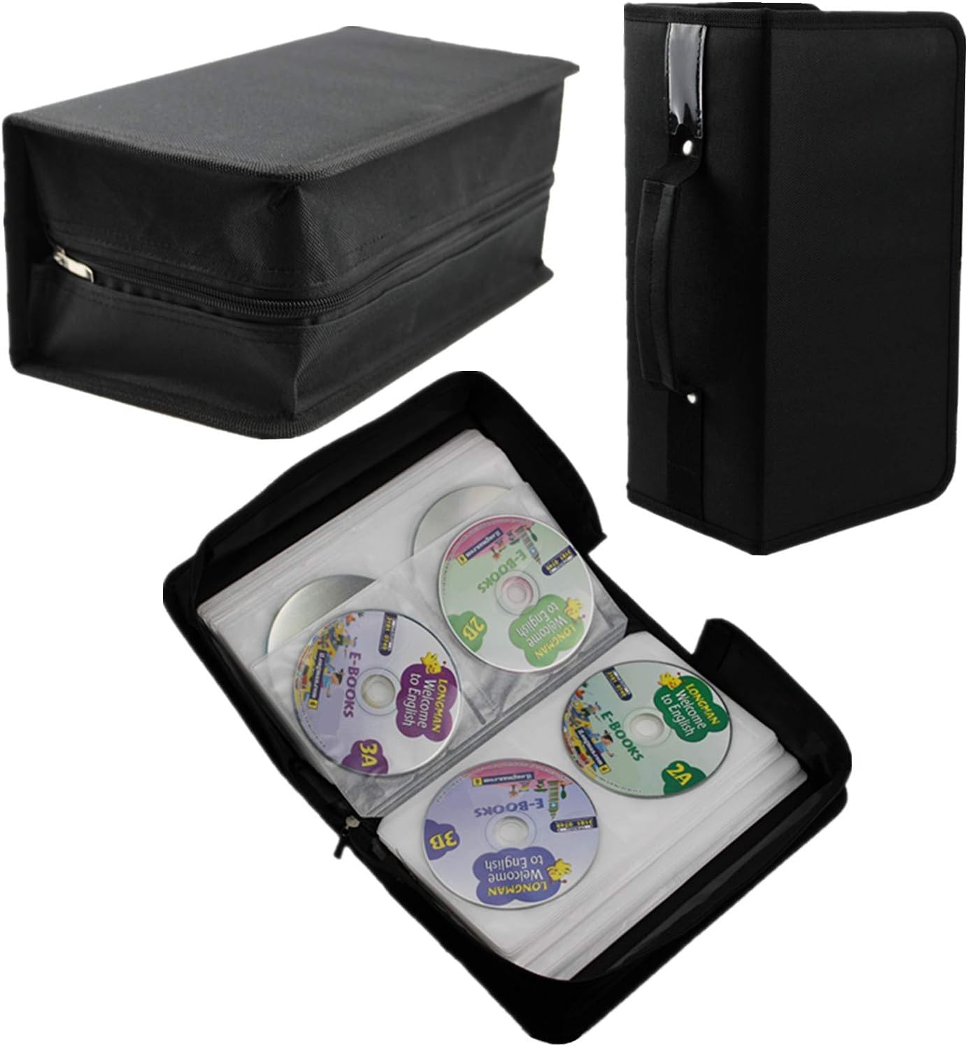 Custodia per CD/DVD, organizer per raccoglitori, capacità 400 dischi
