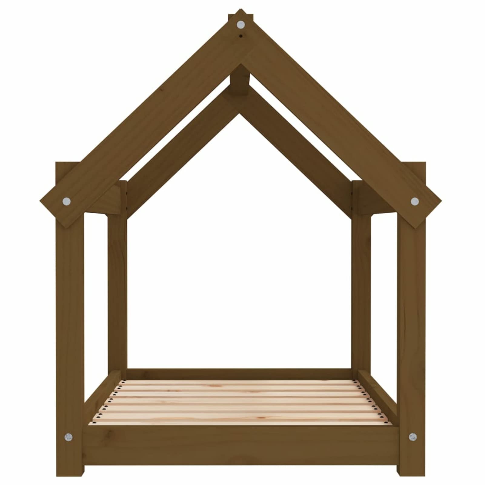 Homgoday Bursztynowe legowisko dla psa 81 x 60 x 70 cm z litego drewna sosnowego, wystrój klatki dla psa klatka dla psa wewnętrzna Kennel dla psów klatki dla psów na zewnątrz ogrodzenie dla psa