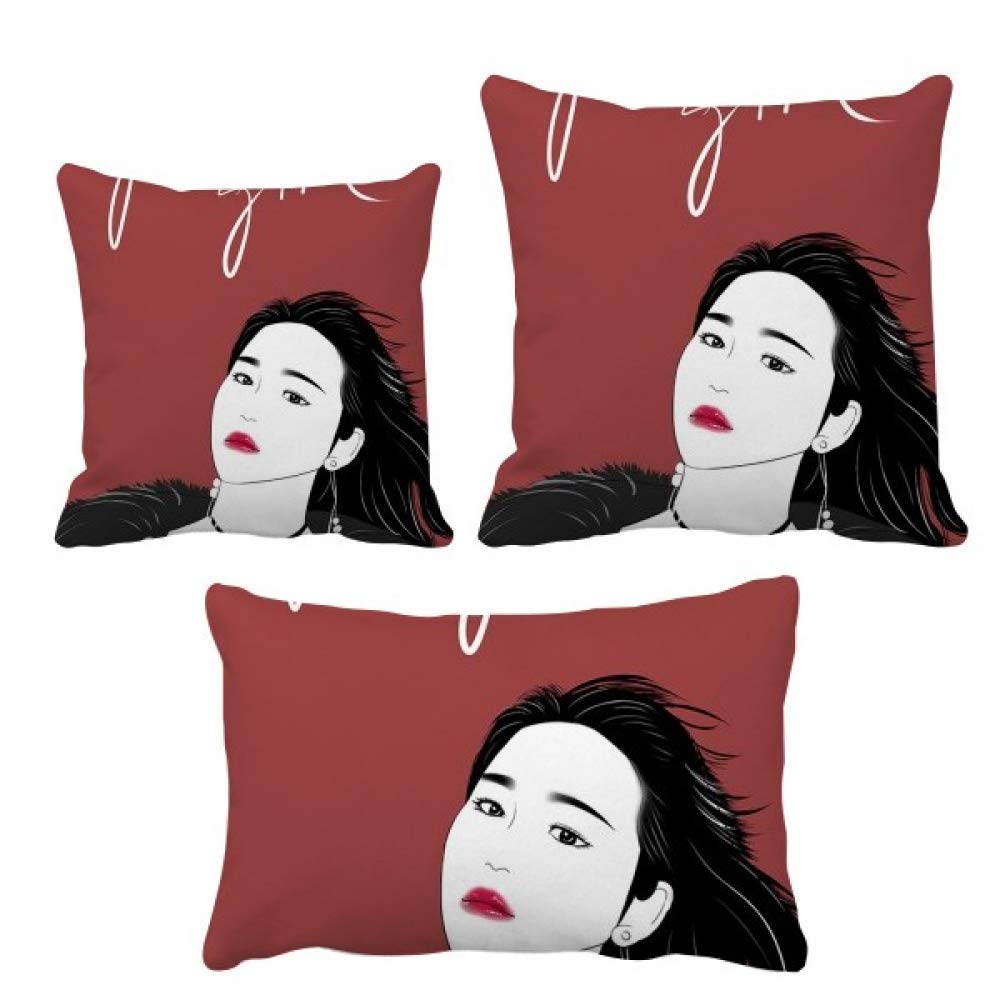 Coussin illustration grande fille art design une idee de don originale pour decoration