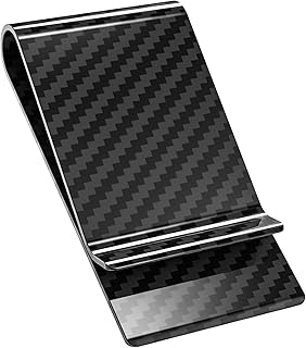 Travelambo Carbon Fiber Money Clip Front Pocket Wallet Minimalist Wallet Slim Wallet Credit Card