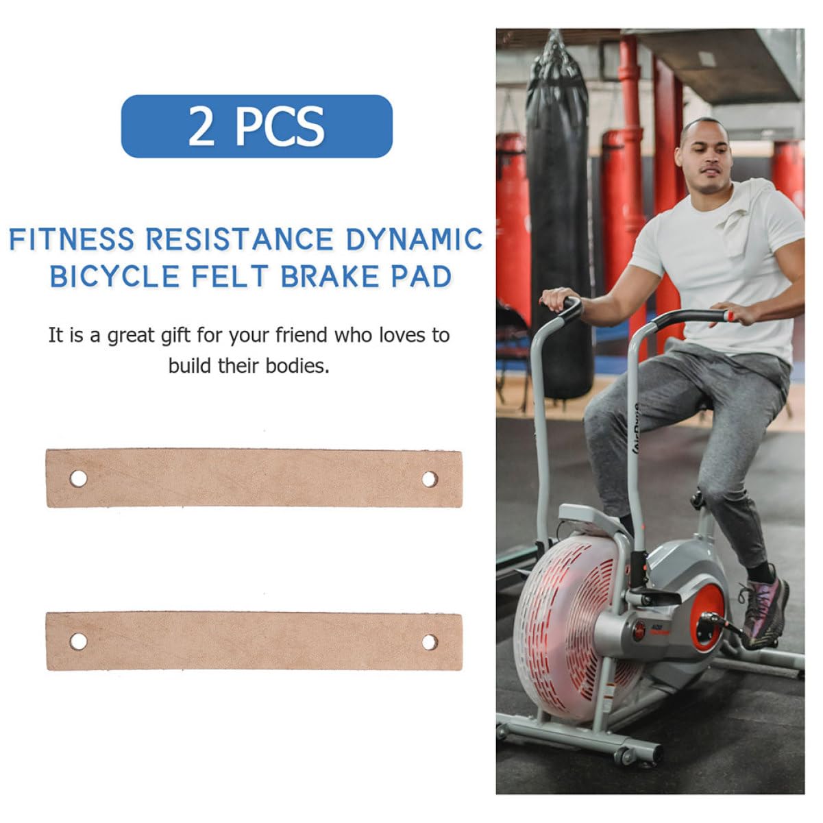 OUNONA 5 Ensembles Plaquettes De Frein Vélo De Sport Matériel Sport Bloc Leviers Rotors Trousse Freins De Vélo D'appartement De Frein De Fitness Peau De Vache 2 Pièces * 5