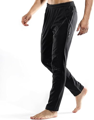Miniatura 2 de INBIKE Pantalones de ciclismo Running Jogger Invierno A prueba de viento Pantalones largos rectos Negro