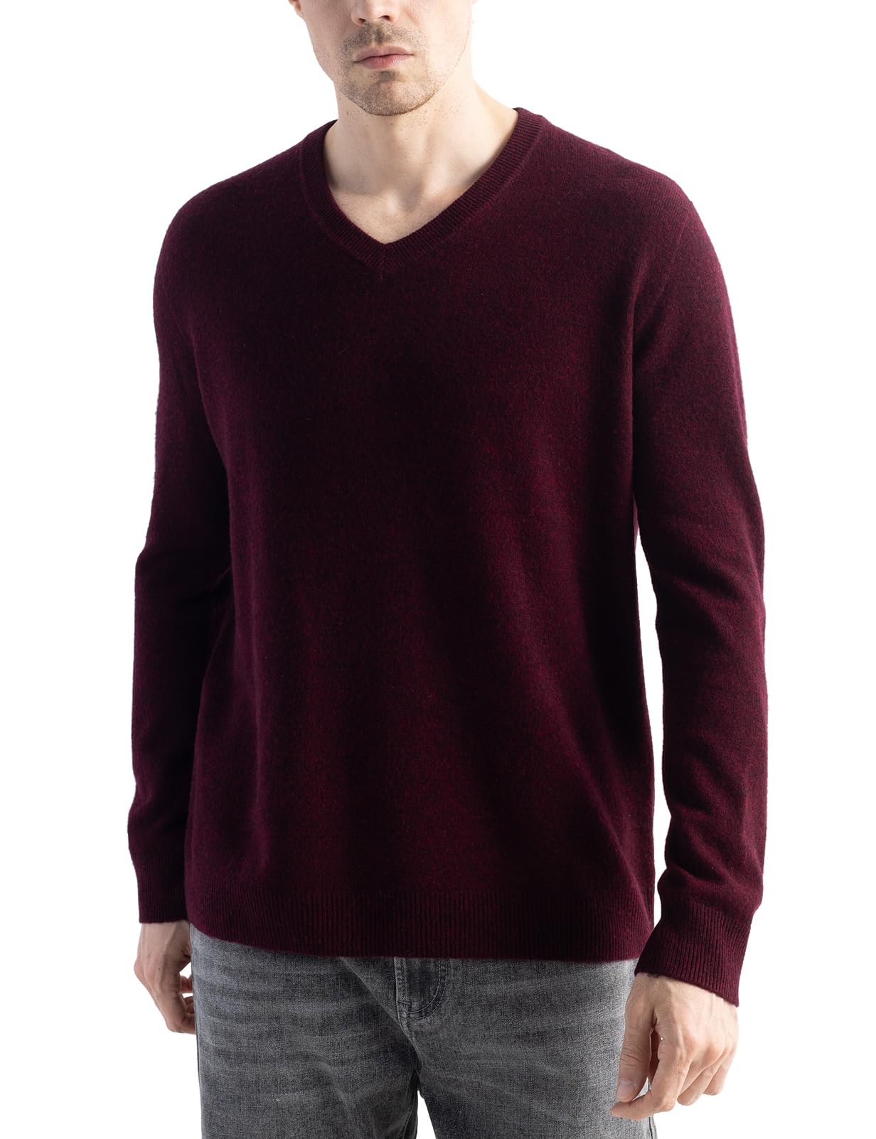 Chanyarn Maglione da uomo in 100% lana merino 2025 Autunno Inverno Prima Linea Pronto da Indossare Scollo a V Manica Lunga Maglione Senza Cuciture