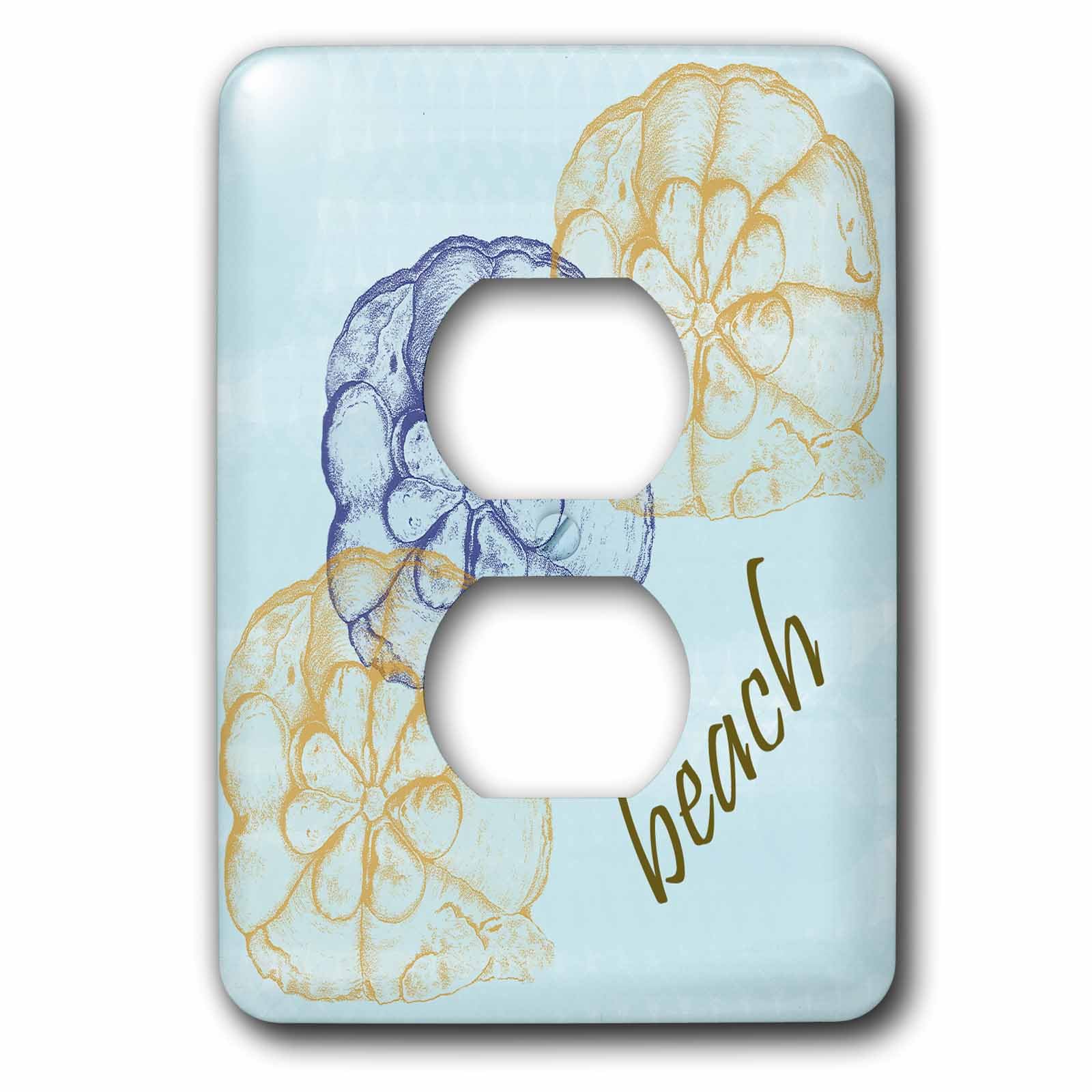 Coque pour interrupteur plage bleue plaque de finition murale design océan - 3
